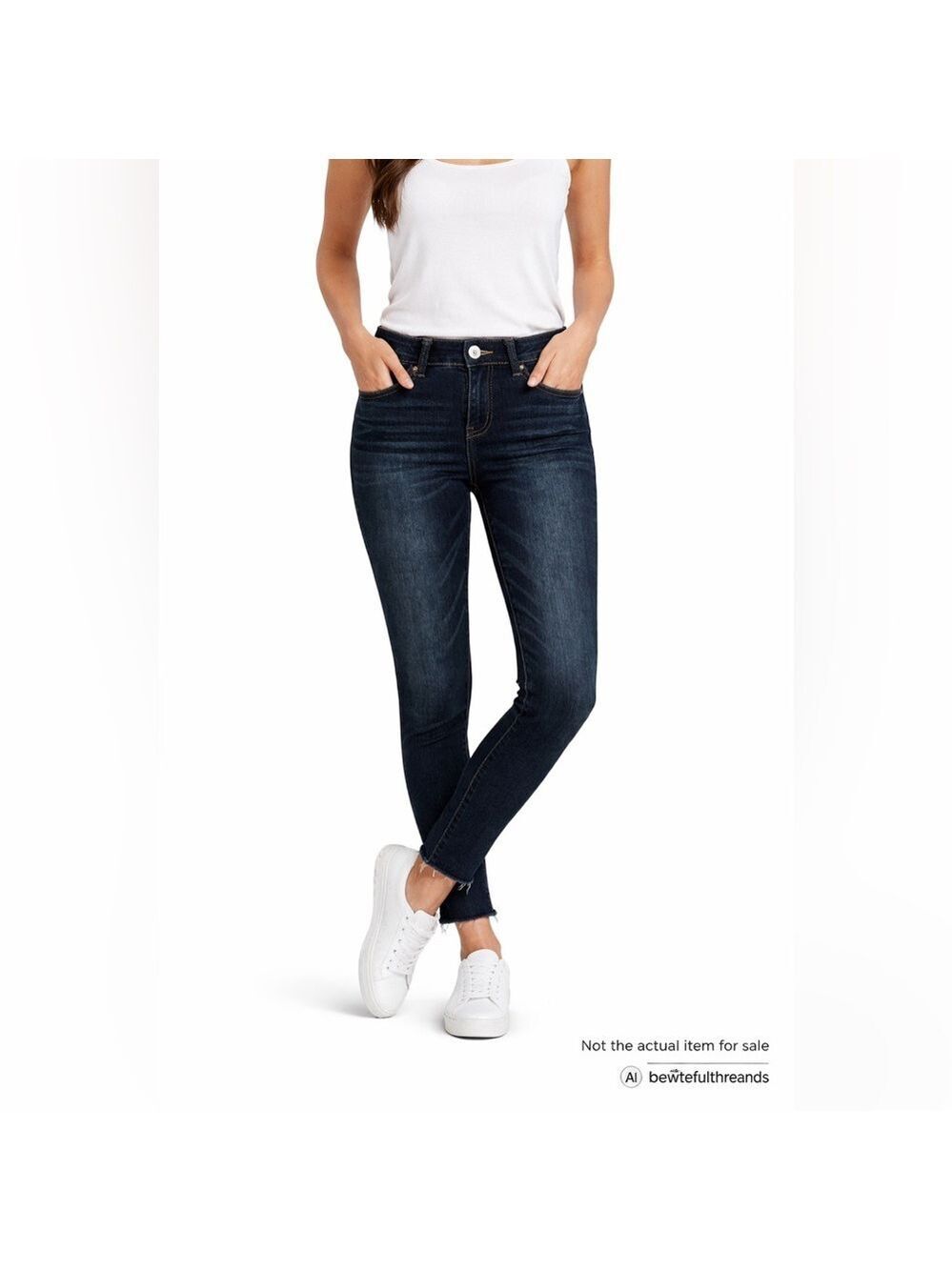Wit & Wisdom Size 2 Dark Wash Stretch Skinny Ankle Jeans